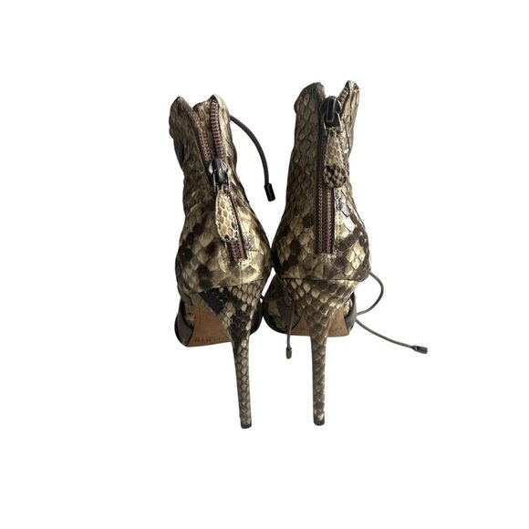 ALEXANDRE BIRMAN Gray Taupe Suede Leather Laceup Heels Size 36.5 / US 6.5 - Picture 8 of 8